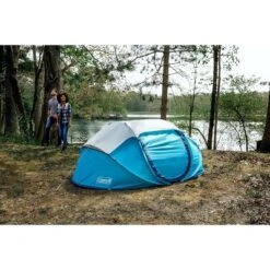 Coleman Pop Up 4 Person Scuba Camping Tent - Blue -OUTSUNNY Sales GUEST d602c2d1 4458 444d bac6 d0d64c93f871