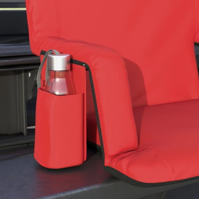 Emma And Oliver Extra Wide Portable Stadium Chair With Reclining Padded Back & Seat, Lightweight Metal Frame With Armrests & Backpack Straps 8 Emma And Oliver Extra Wide Portable Stadium Chair With Reclining Padded Back & Seat, Lightweight Metal Frame With Armrests & Backpack Straps - Image 6