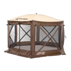 CLAM Quick-Set Pavilion 12.5' X 12.5' Portable Pop-Up Outdoor Camping Gazebo Screen Tent Canopy Shelter & Carry Bag With Floor Tarp Cover Attachment -OUTSUNNY Sales GUEST d7ad2b8f 001d 4bba 8093 56f890d05ac1