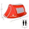 Pop-up Tent - 2 Person Water-Resistant Barrel Style Tent For Camping With Rain Fly And Carry Bag - Sunchaser 2-person Tent By Wakeman Outdoors (Red) -OUTSUNNY Sales GUEST d87549f8 e2aa 44ee 824f 4e8a1ab2d30a