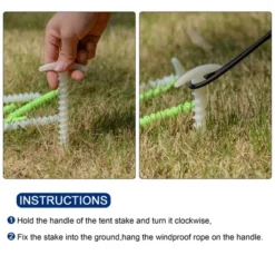 Unique Bargains Tent Stakes T Shape Screw Spiral Plastic Ground Pegs For Outdoor Camping Canopy Tarp 6 Pcs -OUTSUNNY Sales GUEST d8a4776e 5c4a 423c ae47 8aef6cda587b