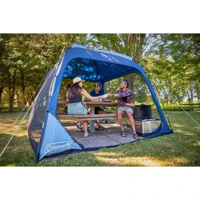 Coleman 10'x10' Skyshade Screendome Shelter - Blue Lights 9 Coleman 10'x10' Skyshade Screendome Shelter - Blue Lights - Image 8