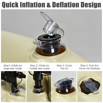 Costway Inflatable SUV Air Backseat Mattress Flocking Travel Pad W/Pump Camping Travel 10 Costway Inflatable SUV Air Backseat Mattress Flocking Travel Pad W/Pump Camping Travel - Image 8