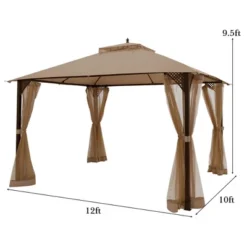 Tangkula 12' X 10' Octagonal Tent Outdoor Gazebo Canopy Shelter With Mosquito Netting -OUTSUNNY Sales GUEST e7f5289c f139 4317 8641 86d6fe1d26e2