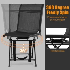 Costway Folding 360° Silent Swivel Hunting Chair Blind Chair All-weather Outdoor -OUTSUNNY Sales GUEST e8d641a2 81a3 427d ac81 769421b4fb93