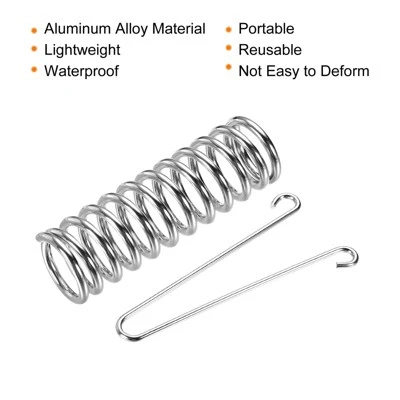 Unique Bargains Tent Spring Buckle Heavy Type Stainless Steel Rope Tensioner Silver 4.7"x1.5" 5 Unique Bargains Tent Spring Buckle Heavy Type Stainless Steel Rope Tensioner Silver 4.7"x1.5" - Image 3