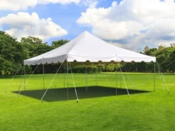 Party Tents Direct Weekender Outdoor Canopy Pole Tent, White, 20 Ft X 20 Ft