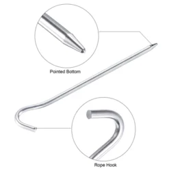 Unique Bargains Tent Stake Aluminum With Hook Kit Ground Pegs And Storage Bag -OUTSUNNY Sales GUEST ea8402c6 8327 471d 93a9 424cb09dcefb