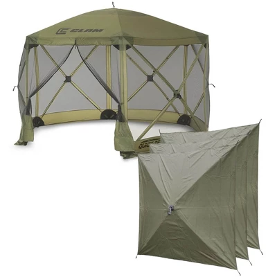 CLAM Quick-Set Escape 12 X 12 Foot Portable Pop-Up Camping Outdoor Gazebo Screen Tent Canopy Shelter And Carry Bag With Wind And Sun Panels Sets, Green 8 CLAM Quick-Set Escape 12 X 12 Foot Portable Pop-Up Camping Outdoor Gazebo Screen Tent Canopy Shelter And Carry Bag With Wind And Sun Panels Sets, Green - Image 6