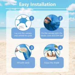 Costway 20 X 20 FT Beach Sunshade Canopy UPF50+ With Carry Bag & 8 Sandbags & Shovel 19 Costway 20 X 20 FT Beach Sunshade Canopy UPF50+ With Carry Bag & 8 Sandbags & Shovel -OUTSUNNY Sales GUEST f3c71adb 81cc 4794 b4b8 4a5adca0c42f