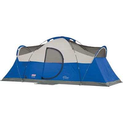 Coleman Montana 8 Person Cabin Camping Hiking Tent With Hinged Door, Blue & Kompact Lightweight Degree 20 Fahrenheit Sleeping Bag (2 Pack) 6 Coleman Montana 8 Person Cabin Camping Hiking Tent With Hinged Door, Blue & Kompact Lightweight Degree 20 Fahrenheit Sleeping Bag (2 Pack) - Image 4