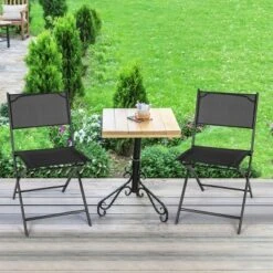 Costway Set Of 4 Outdoor Patio Folding Chairs Camping Deck Garden Pool Beach Furniture -OUTSUNNY Sales GUEST fa65c53d aa28 43fb bf5f c2f42cb1dae6