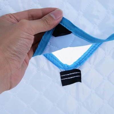 Outsunny 4 Person Ice Fishing Shelter With Padded Walls, Thermal Waterproof Portable Pop Up Ice Tent With 2 Doors, Light Blue 8 Outsunny 4 Person Ice Fishing Shelter With Padded Walls, Thermal Waterproof Portable Pop Up Ice Tent With 2 Doors, Light Blue - Image 6