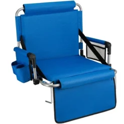 Alpcour Stadium Seat - Foldable, Padded Bleacher Chair With Backrest, Armrest, Pockets, & Cup Holder -OUTSUNNY Sales GUEST fd505695 c999 4878 bf22 7bd428a24047