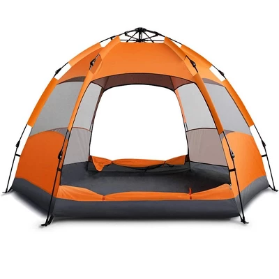 GlareWheel Instant Pop Up Tent 4 Person Orange 3 GlareWheel Instant Pop Up Tent 4 Person Orange