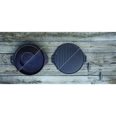 Lodge 14" Seasoned Cast Iron Cook-It-All Pan 5 Lodge 14" Seasoned Cast Iron Cook-It-All Pan - Image 3